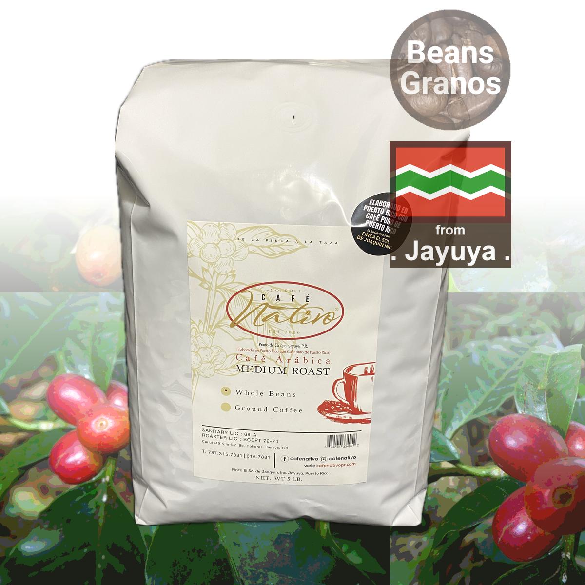 Granos de café gourmet Café Nativo, 5 libras