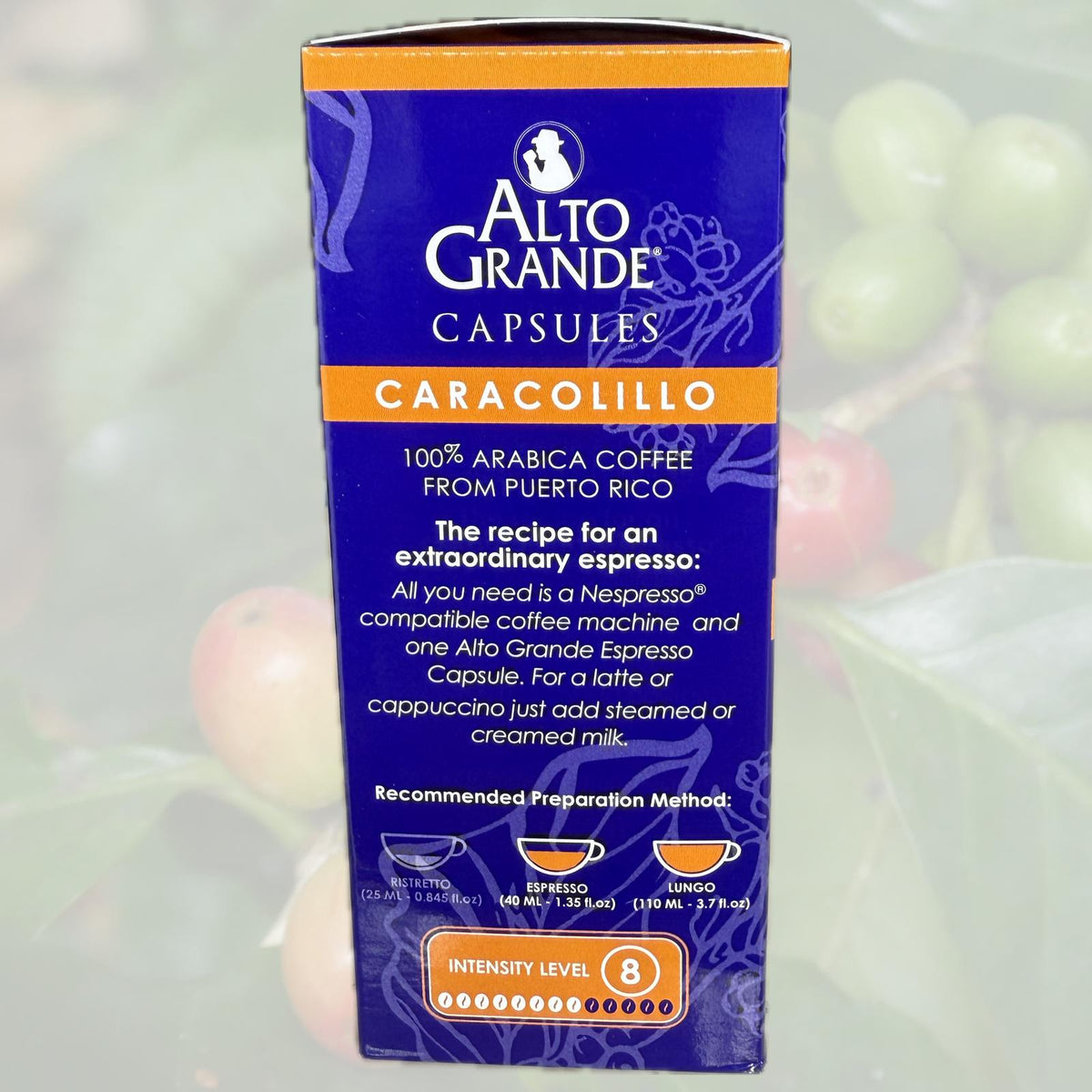 Cápsulas de café Alto Grande Super Premium | Caracolillo (Intensidad 8)