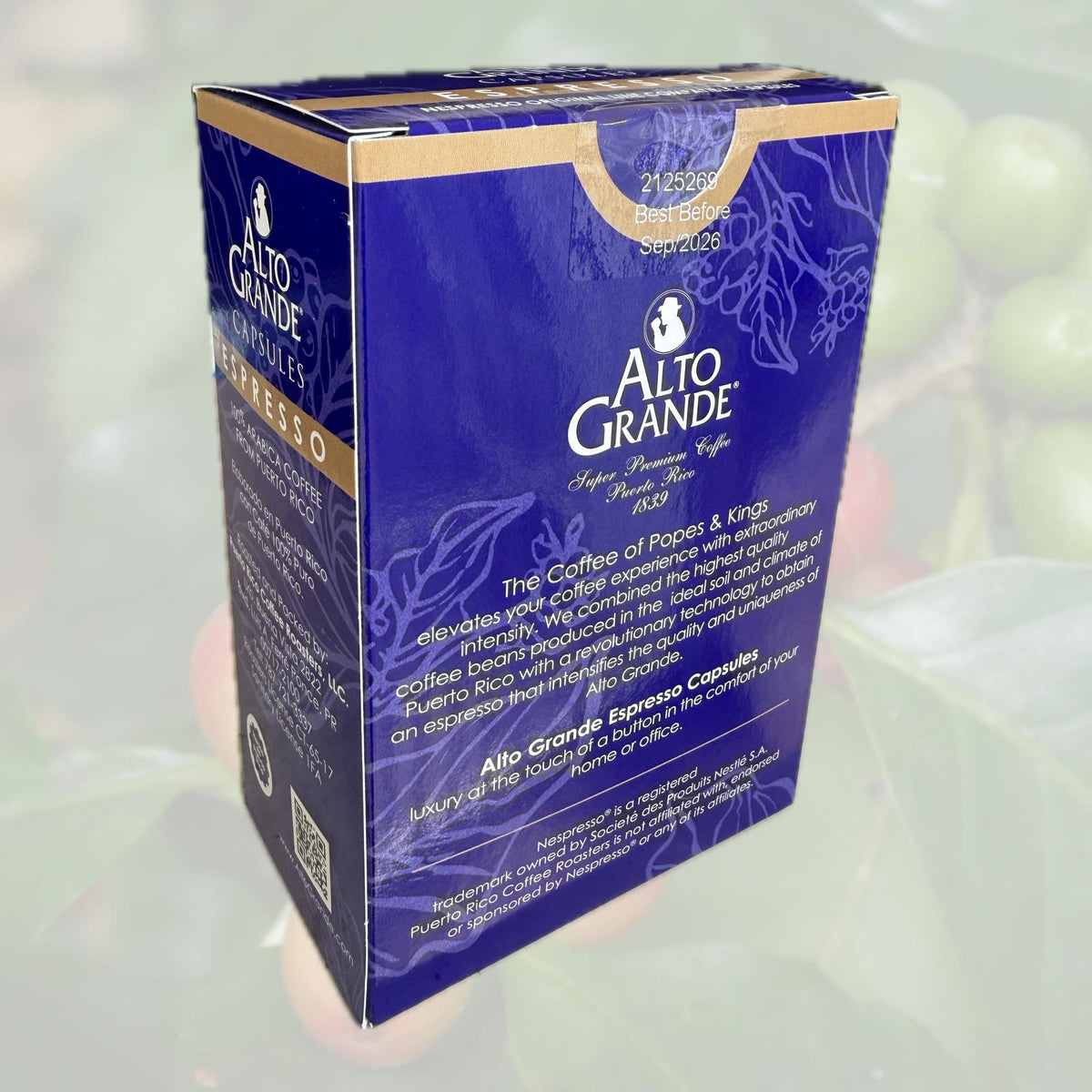 Cápsulas de café Alto Grande Super Premium | Espresso (Intensidad 8)