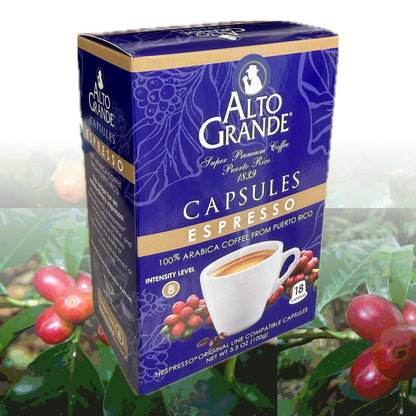 Cápsulas de café Alto Grande Super Premium | Espresso (Intensidad 8)