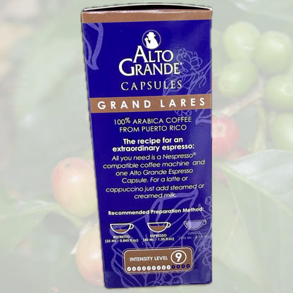 Cápsulas de café Super Premium Alto Grande | Grand Lares (Intensidad 9)