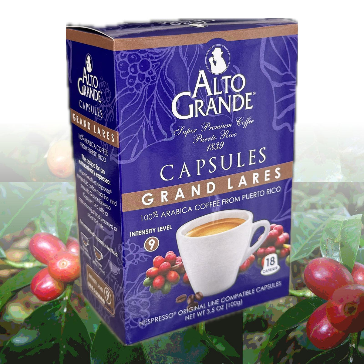 Cápsulas de café Super Premium Alto Grande | Grand Lares (Intensidad 9)