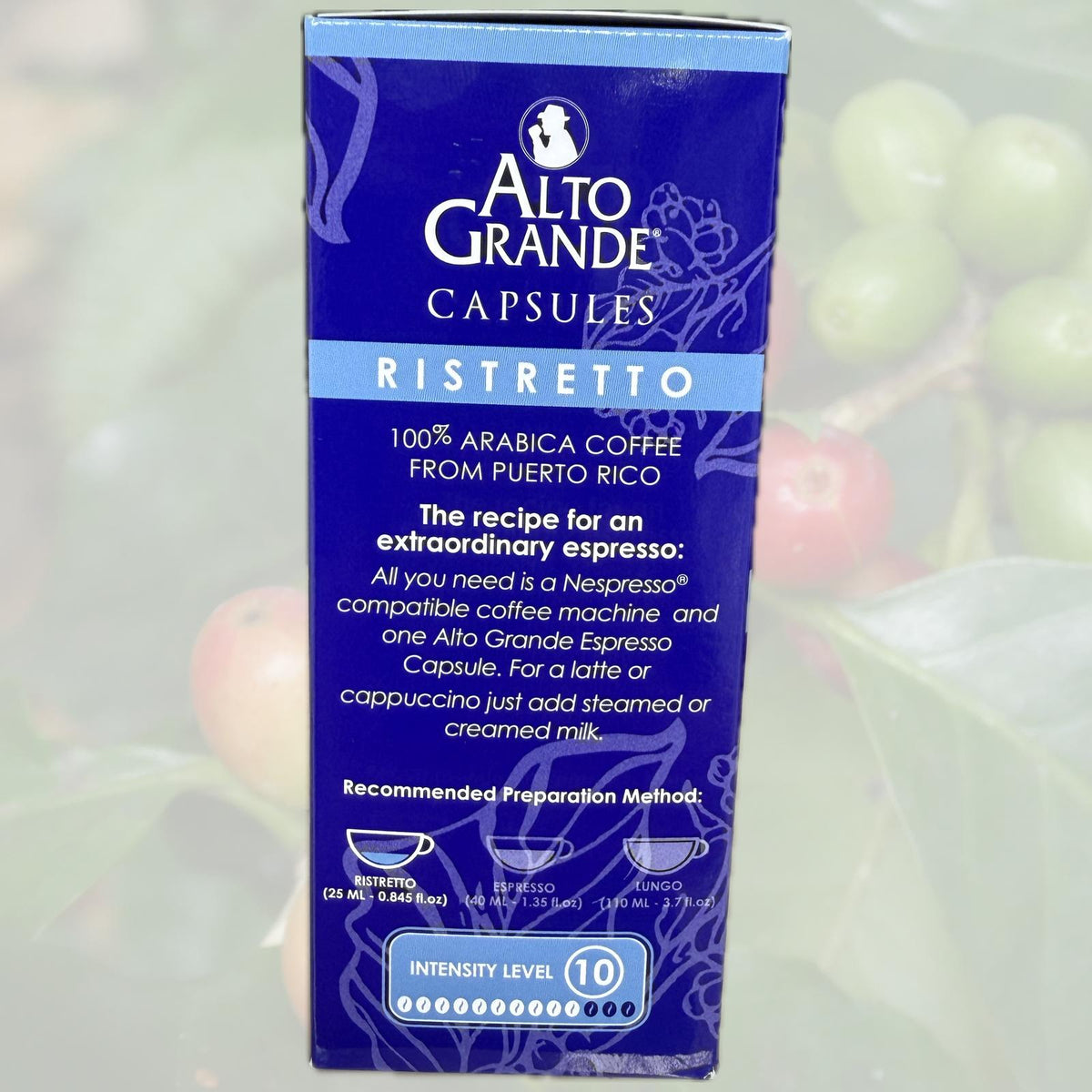 Cápsulas de café Alto Grande Super Premium | Ristretto (Intensidad 10)
