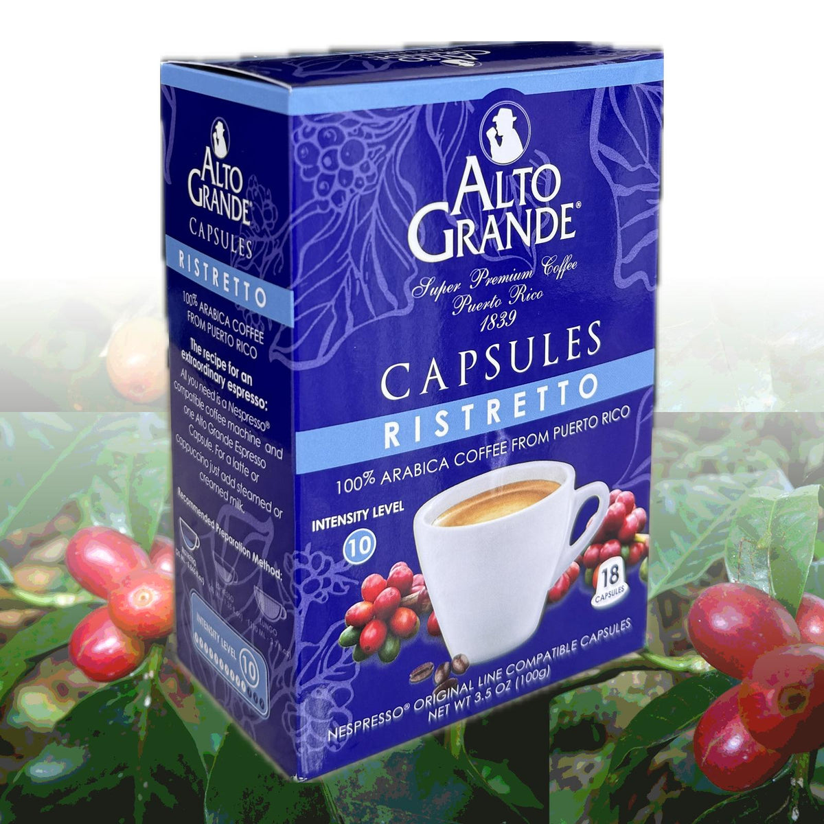 Cápsulas de café Alto Grande Super Premium | Ristretto (Intensidad 10)