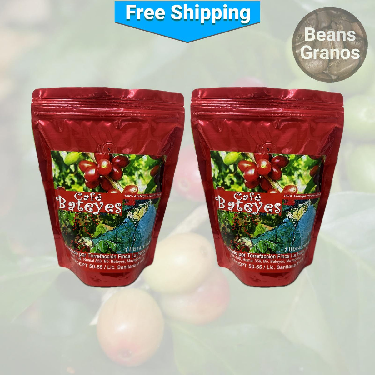 Granos de café Café Bateyes – De origen único de Puerto Rico