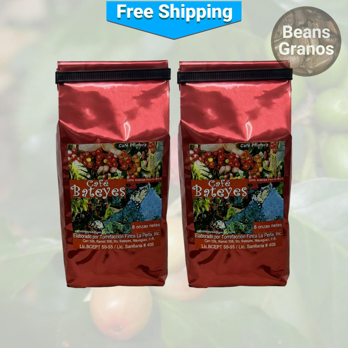 Granos de café Café Bateyes – De origen único de Puerto Rico