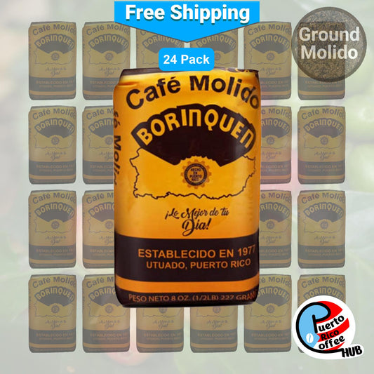 Café molido Café Borinquen, paquete de 24 unidades de 8 oz