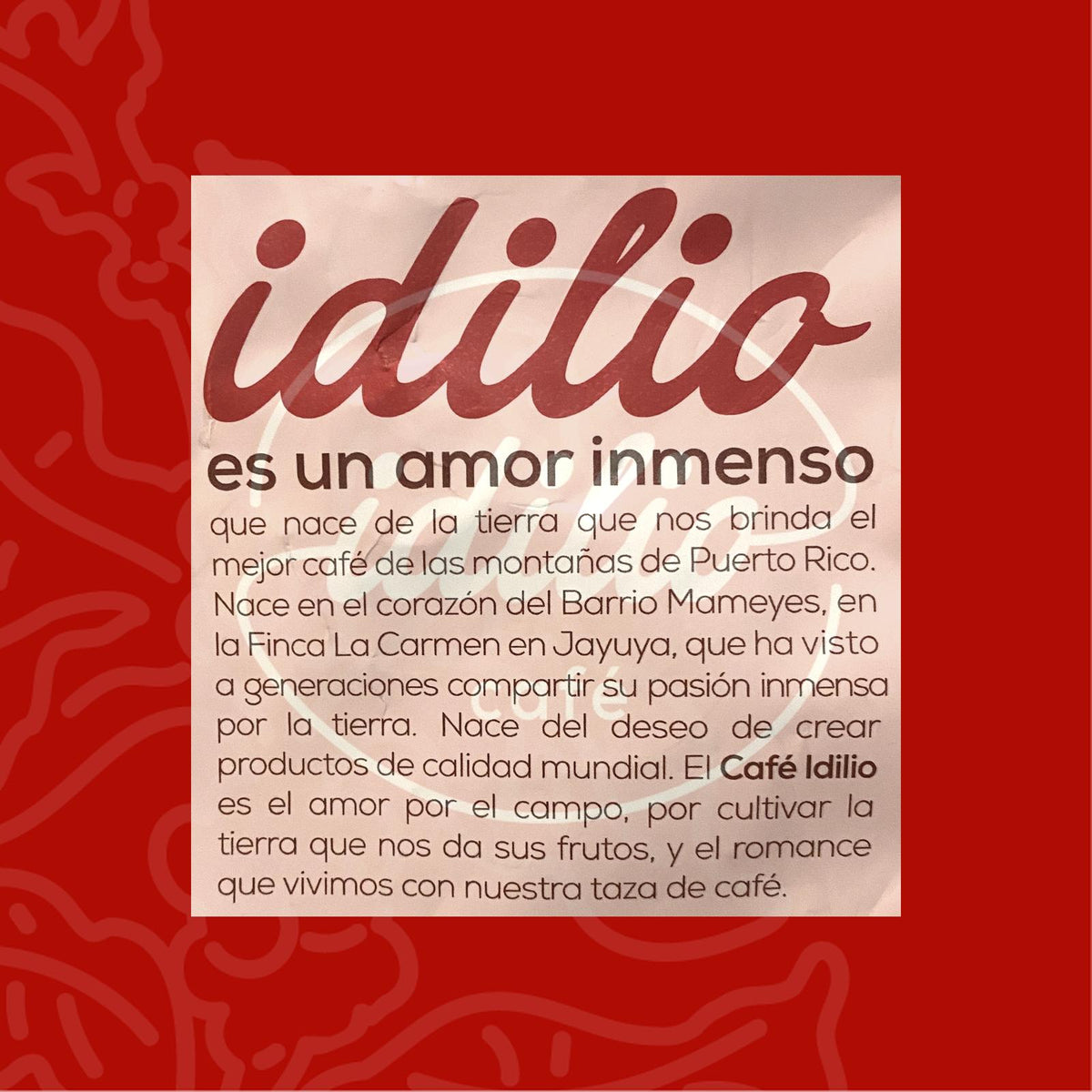 Café Idilio Coffee Beans 2 Pound