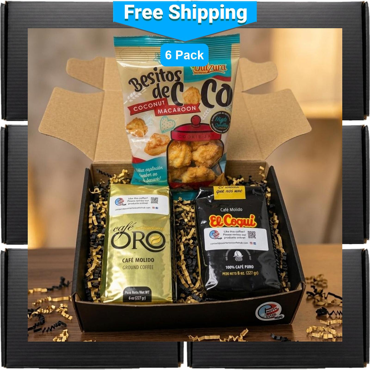 Puerto Rican Coffee Gift Set | Oro, El Coquí & Besitos de Coco