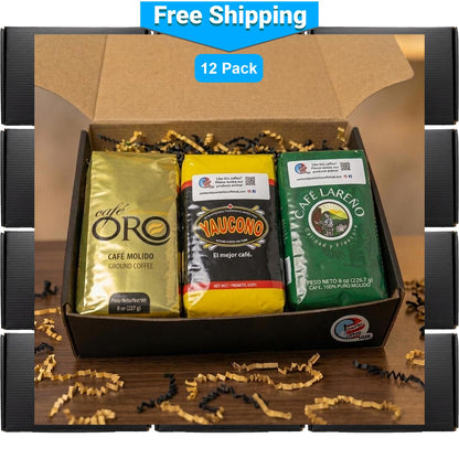 Puerto Rico Coffee Sampler Gift Box | Oro, Lareño & Yaucono