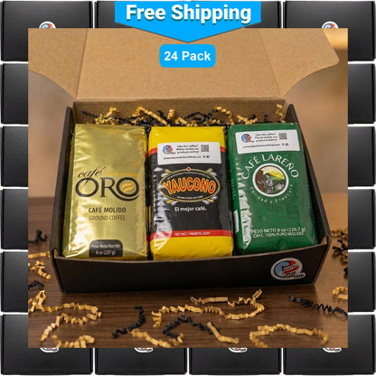 Puerto Rico Coffee Sampler Gift Box | Oro, Lareño & Yaucono