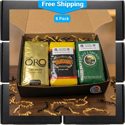 Puerto Rico Coffee Sampler Gift Box | Oro, Lareño & Yaucono
