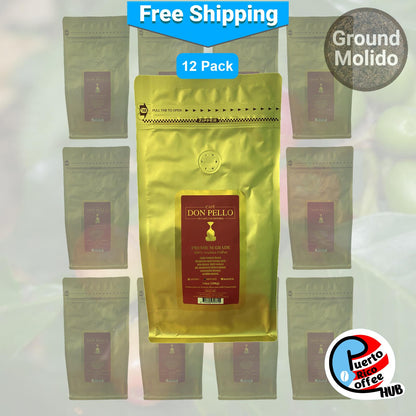 Café Don Pello Premium Barista Ground Coffee 14 Oz. 12-Pack