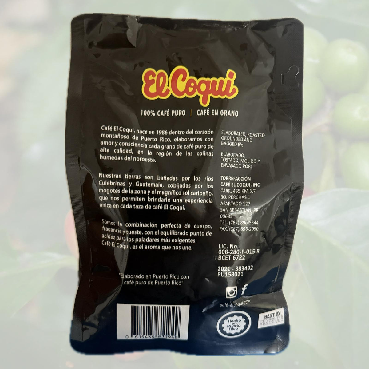 Granos de café Café El Coquí