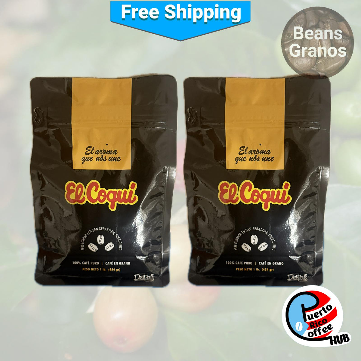Granos de café Café El Coquí