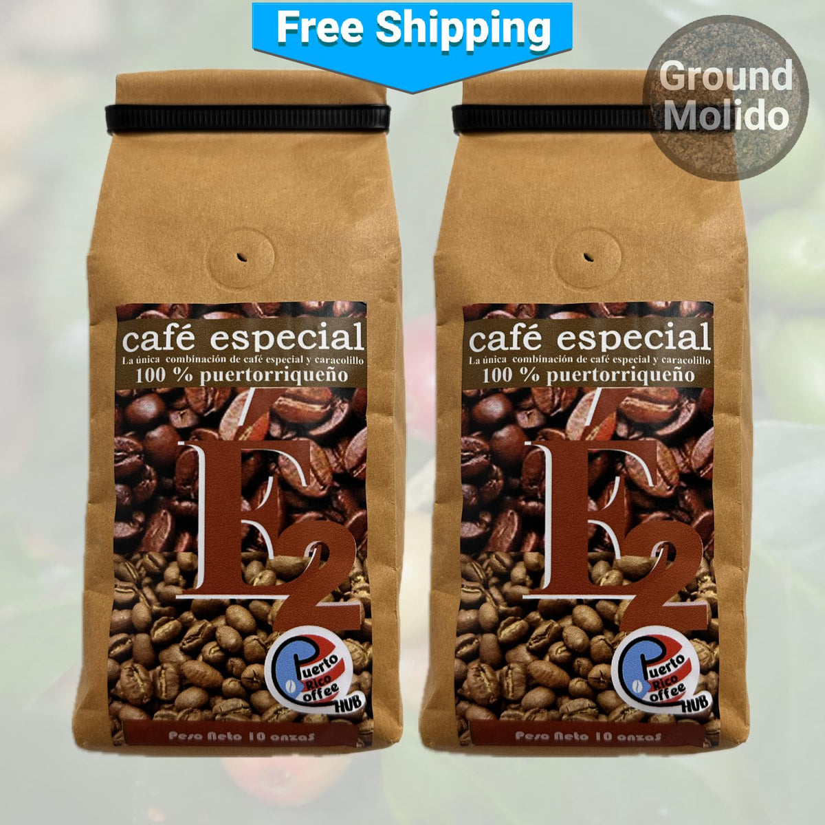 Café Especial — Café Molido de Doble Esencia Peaberry