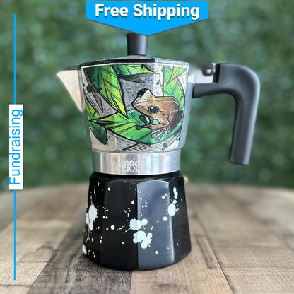 Fundraising Puerto Rican Greca Joshua Montes: Coquí Coffee Maker