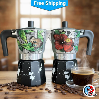 Small Heritage Roasters Discovery Set with Maga Flower Greca Coffee Maker
