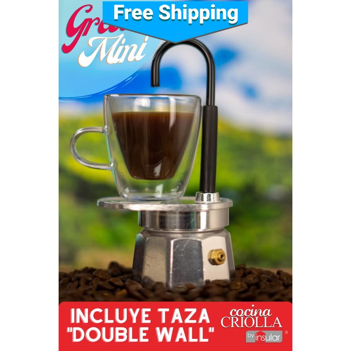 Cafetera greca mini de una sola porción