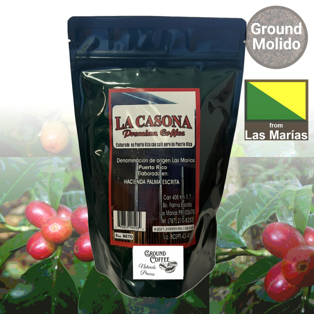 Café La Casona Café molido premium proceso natural - 100% secado al sol