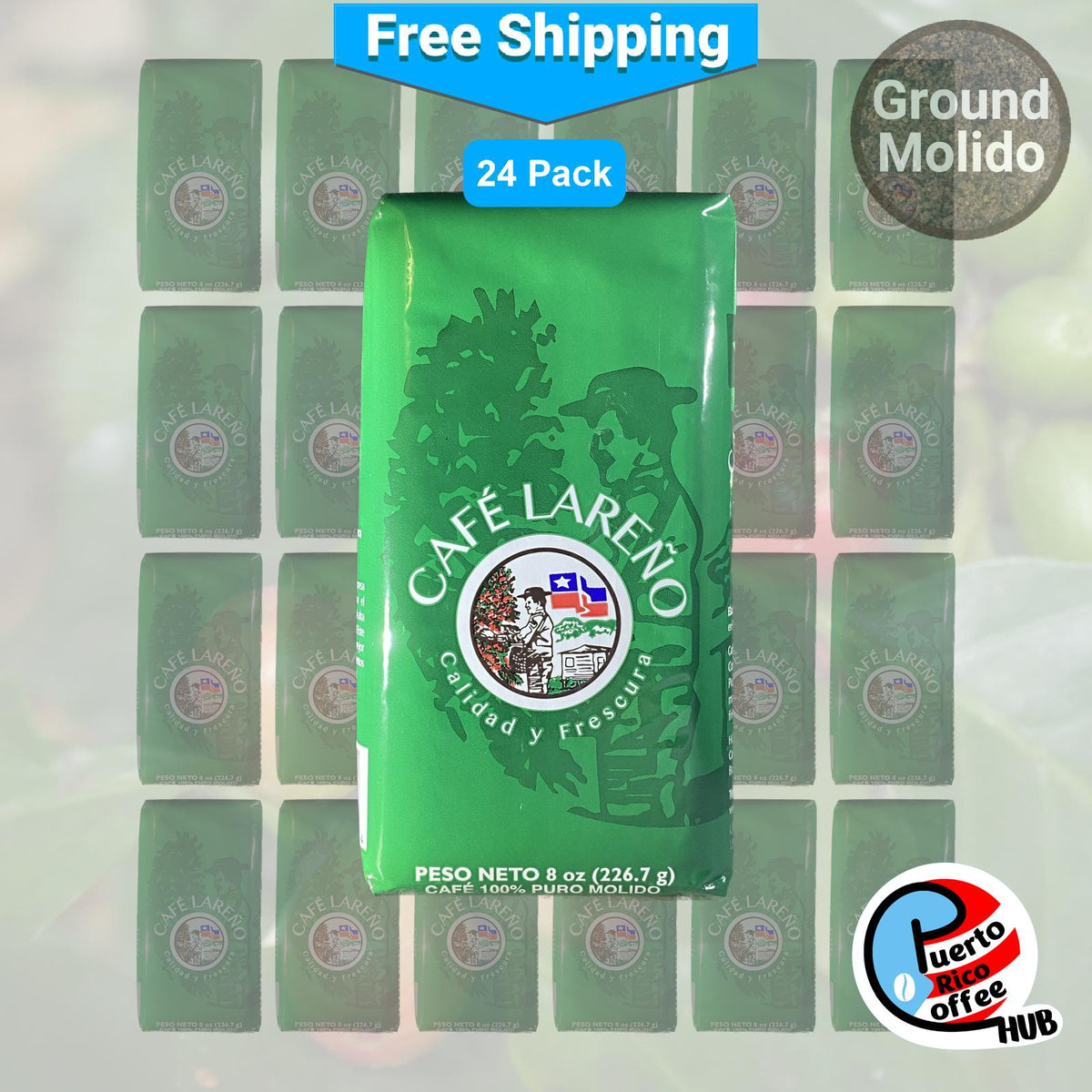 Café Lareño Puerto Rican Ground Coffee 8 oz Bulk Packs