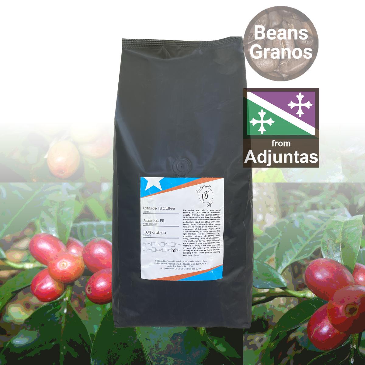 Café Latitude 18 Coffee Beans 5 Pound