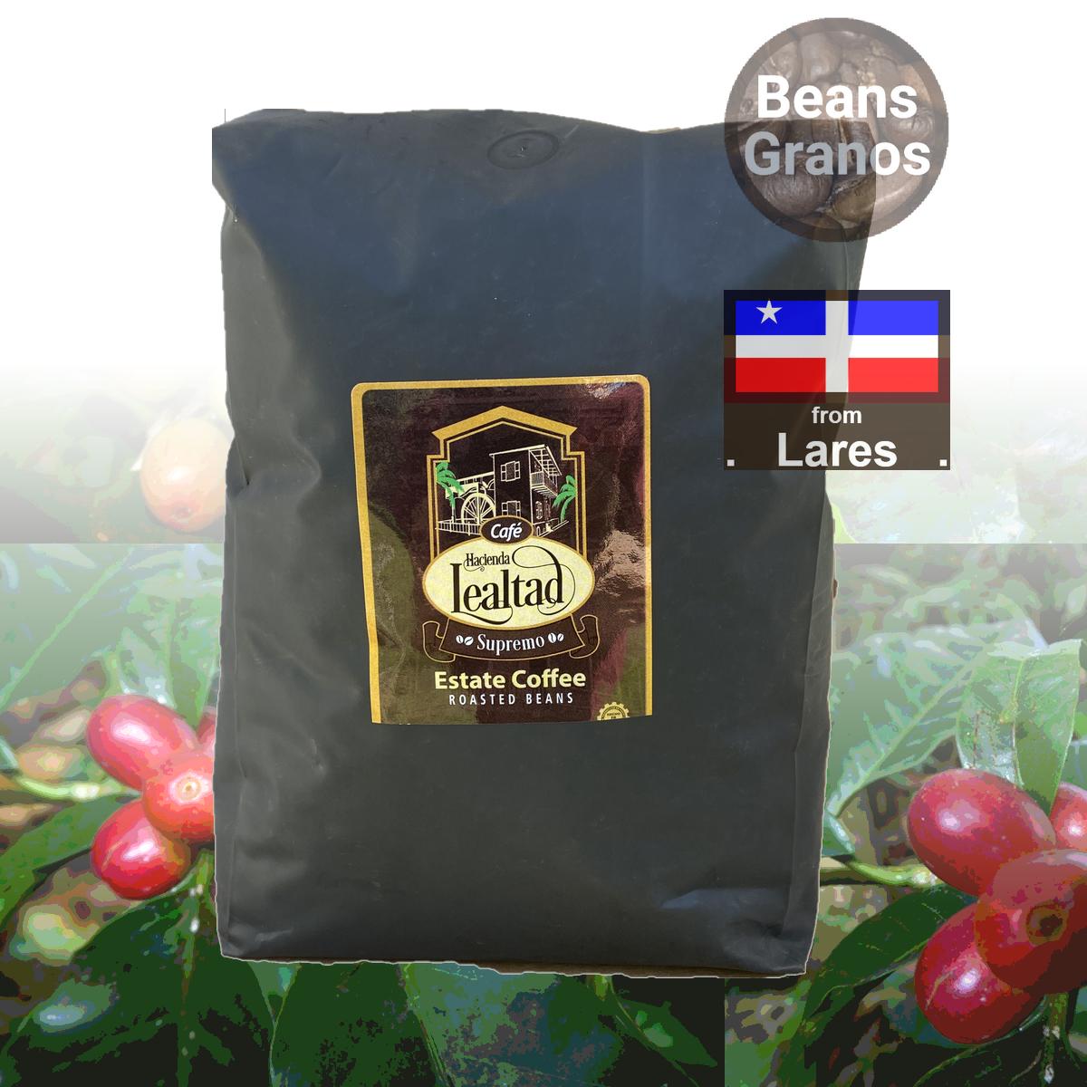 Granos de café Supremo Café Hacienda Lealtad 5 libras