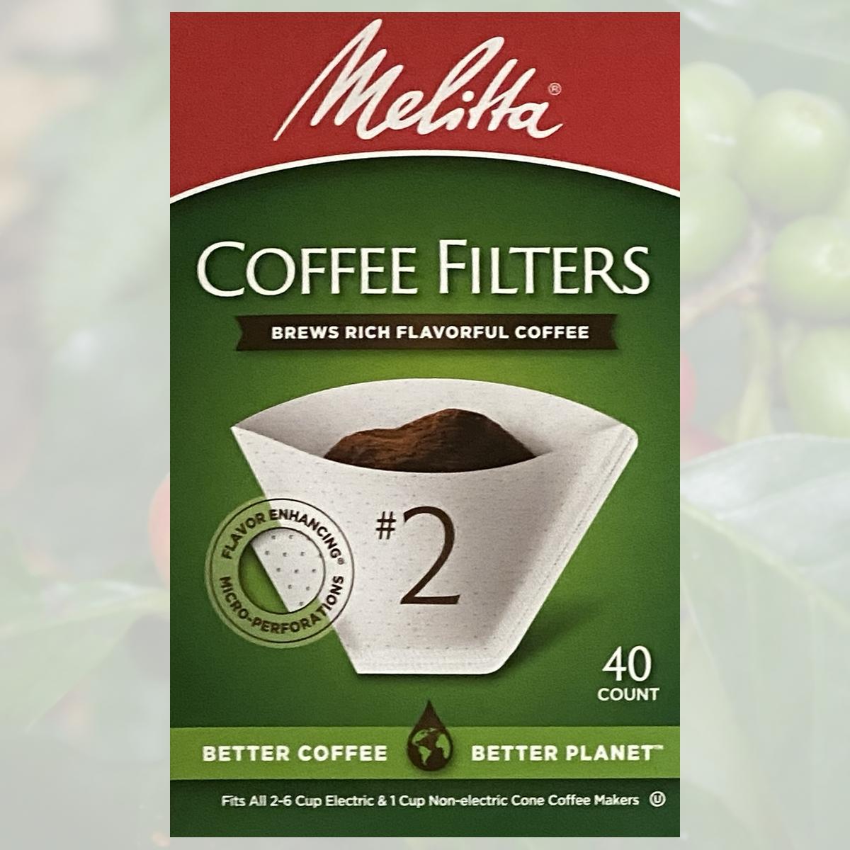 White Melitta Coffee Filters
