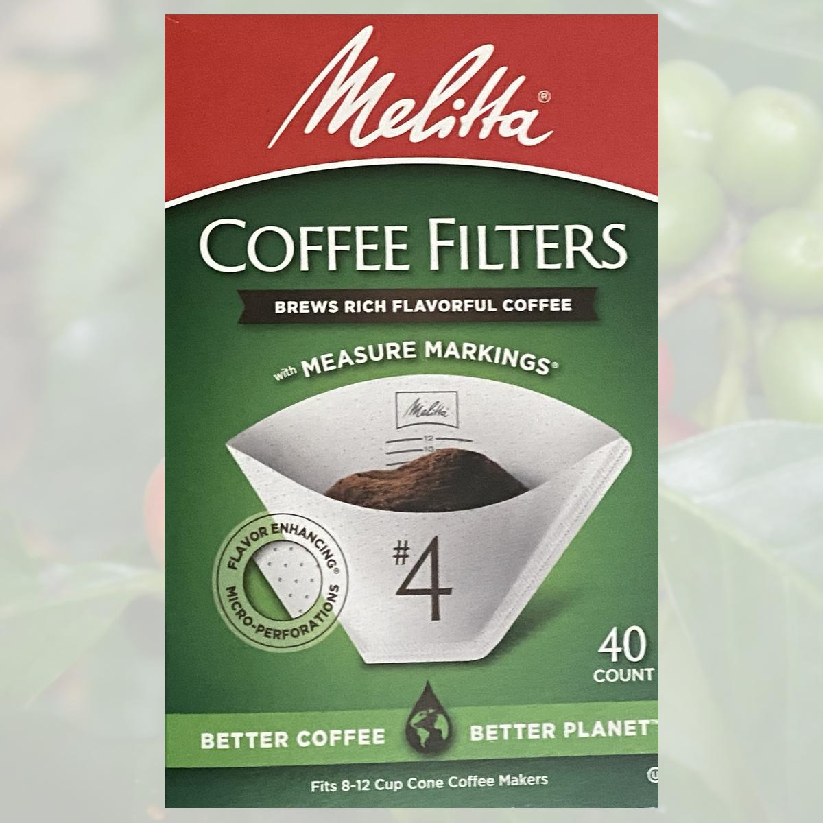 White Melitta Coffee Filters