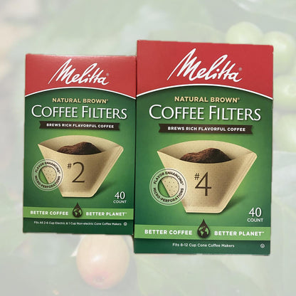 Unbleached Natural Brown Melitta Coffee Filters