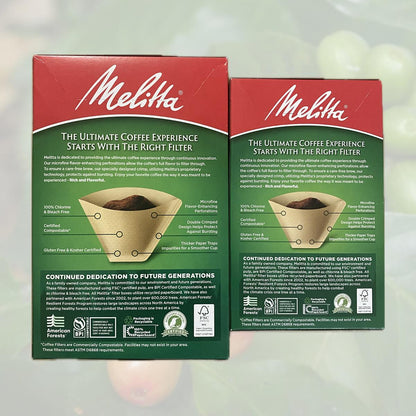 Unbleached Natural Brown Melitta Coffee Filters