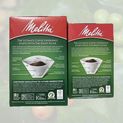White Melitta Coffee Filters