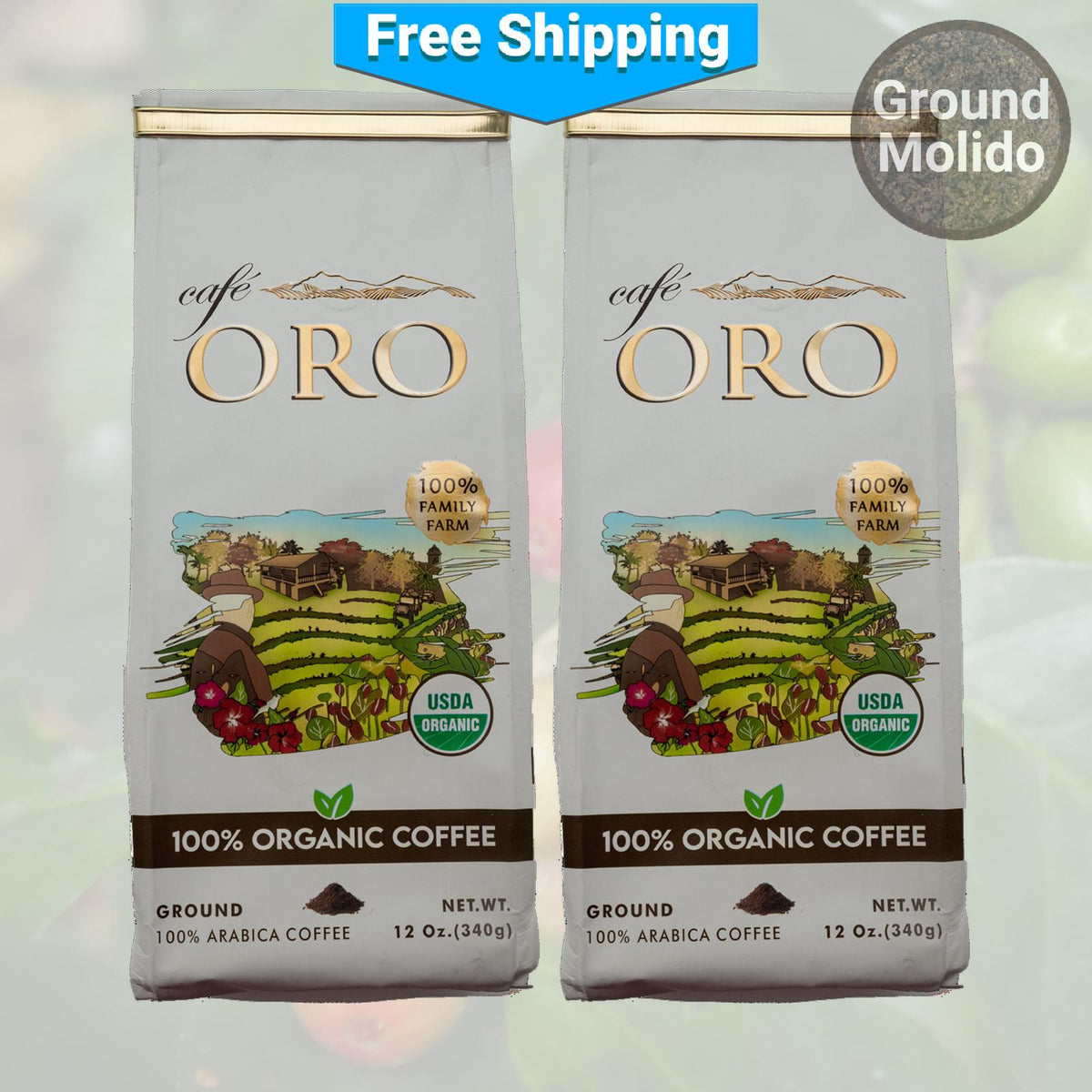 Café molido orgánico Café Oro