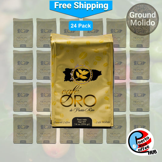 Café Oro Café Molido Puertorriqueño, paquetes a granel de 14 oz