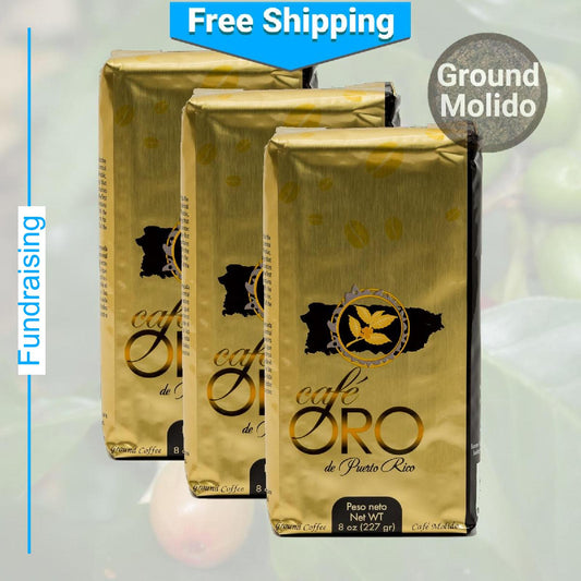 Café molido Oro para recaudación de fondos