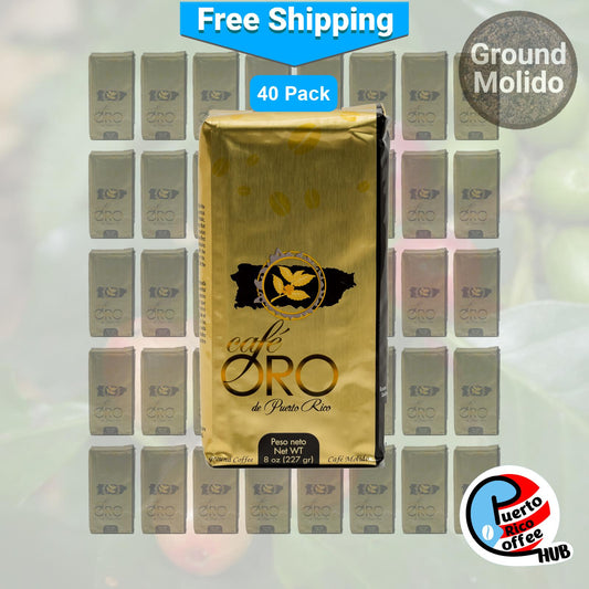 Café molido Café Oro de Puerto Rico, paquetes a granel de 8 oz