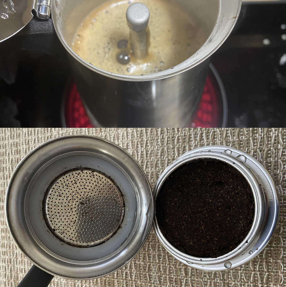 Cafeteras tipo Moka de acero inoxidable de Cocina Criolla