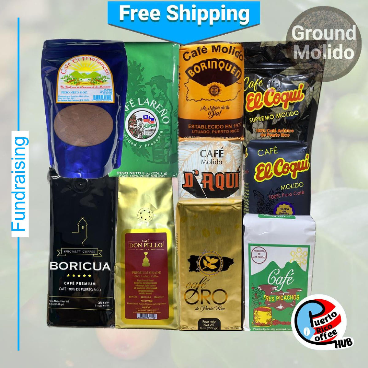 Fundraising Puerto Rican Coffee Sampler: Sharing is Caring Combo