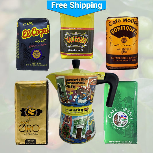 Set de descubrimiento Small Heritage Roasters con cafetera tipo greca Gustito