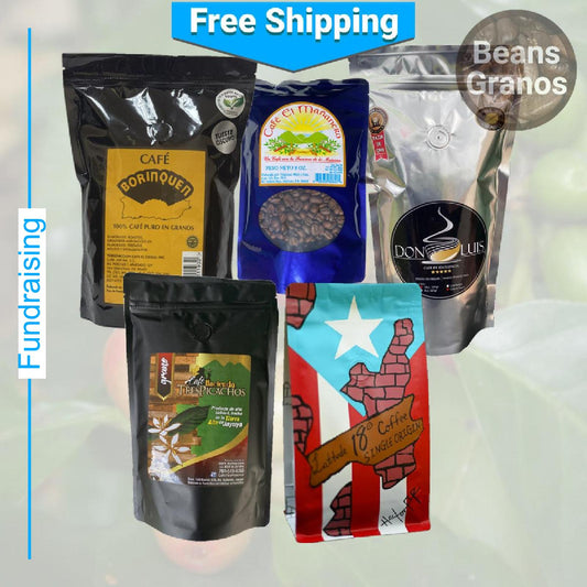 Paquete de variedades de café puertorriqueño para recaudación de fondos: Cinco estrellas de la mejor calidad