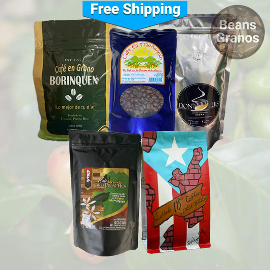 Paquete de variedad de café de Puerto Rico: Finest Five Star 2