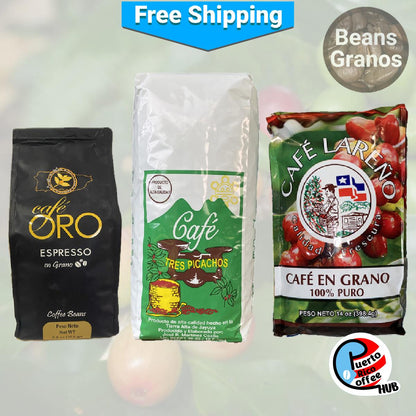 Paquete de variedades de café de Puerto Rico: paquete de 3 estrellas de cinco estrellas 3