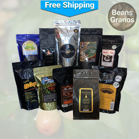 Paquete de variedad de café puertorriqueño: Compartir es vivir - Nuestros mejores granos 2