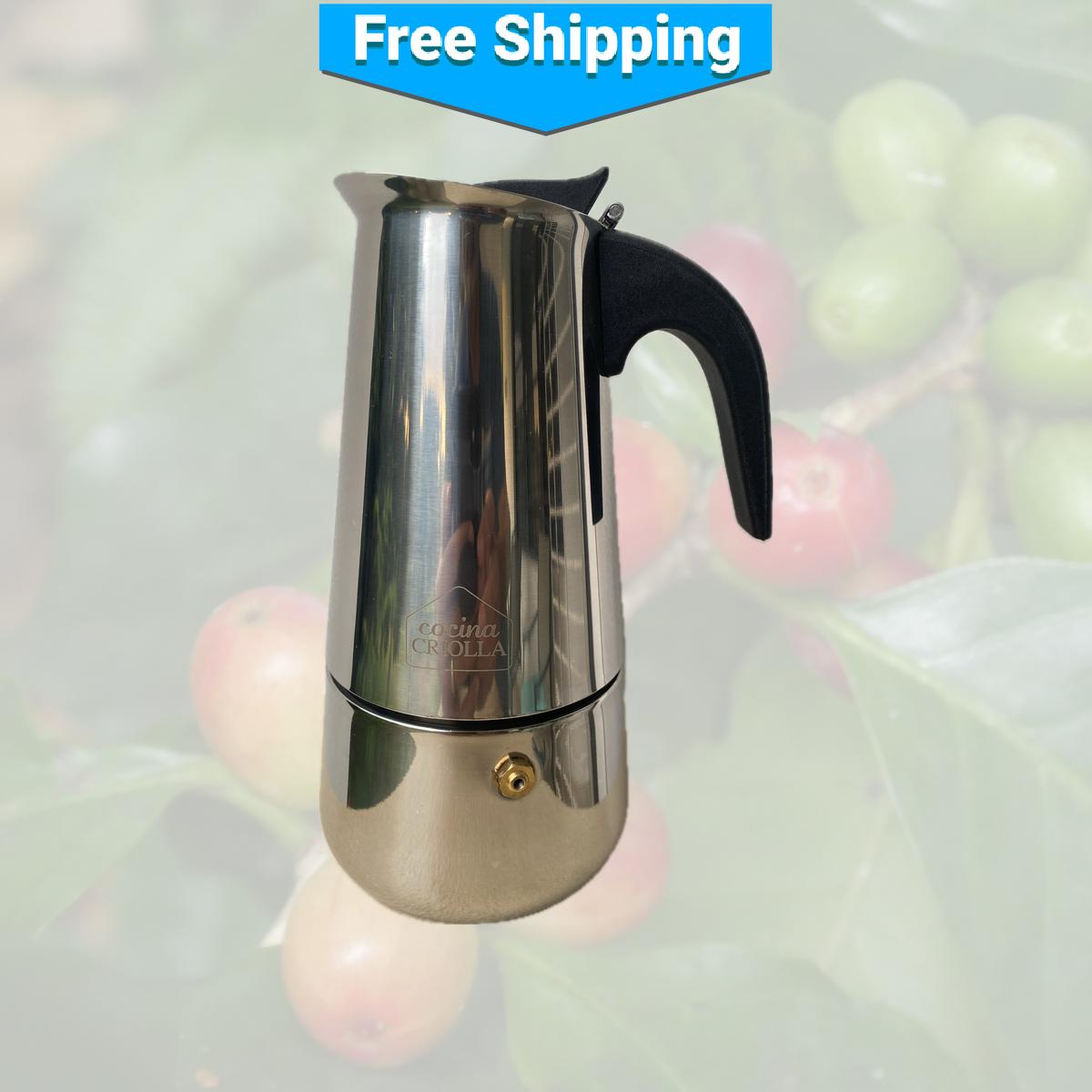Cafeteras tipo Moka de acero inoxidable de Cocina Criolla