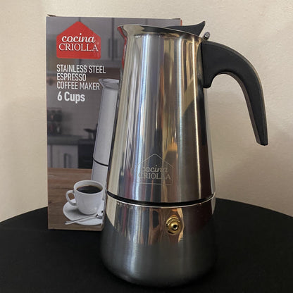 Cafeteras tipo Moka de acero inoxidable de Cocina Criolla