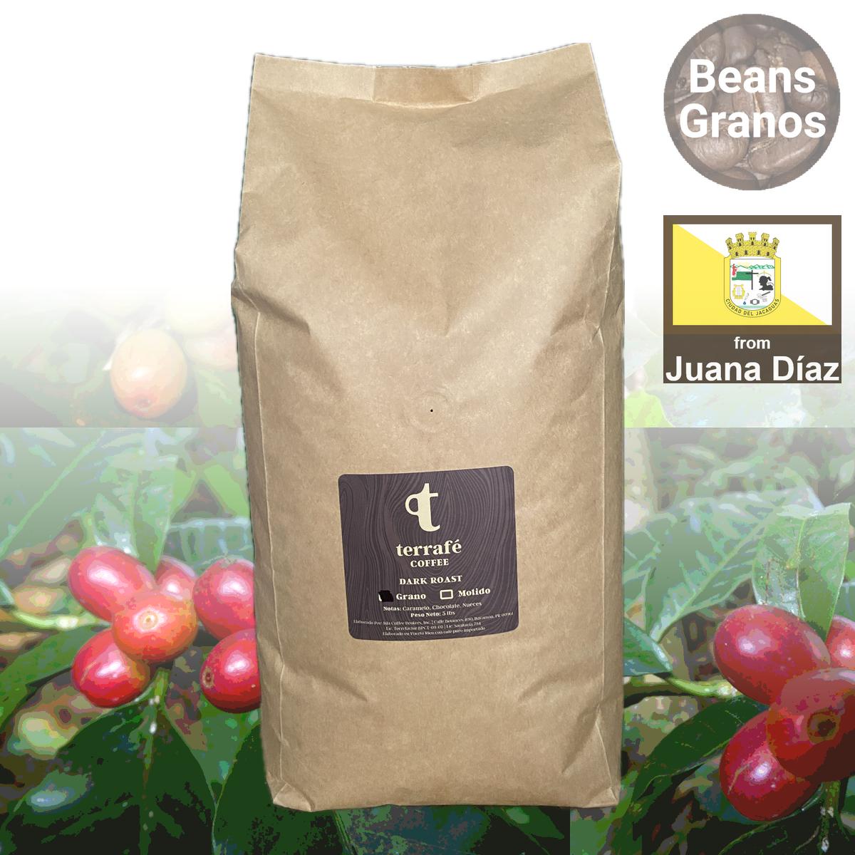 Café Terrafé Coffee Beans: Dark Roast 5 Pound