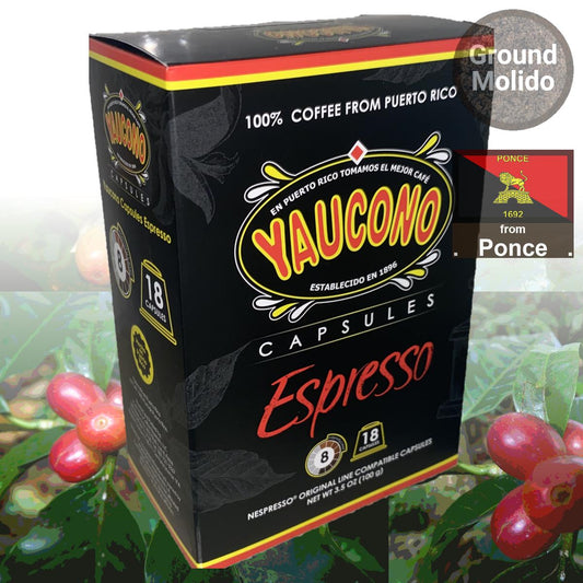 Cápsulas compatibles con Nespresso Café Yaucono (Intensidad 8)