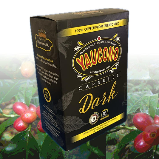 Cápsulas de café Yaucono Dark compatibles con Nespresso Original Line