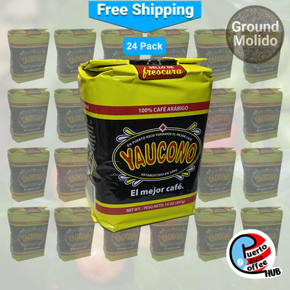 Café Yaucono Café molido puertorriqueño, paquetes de 14 oz a granel
