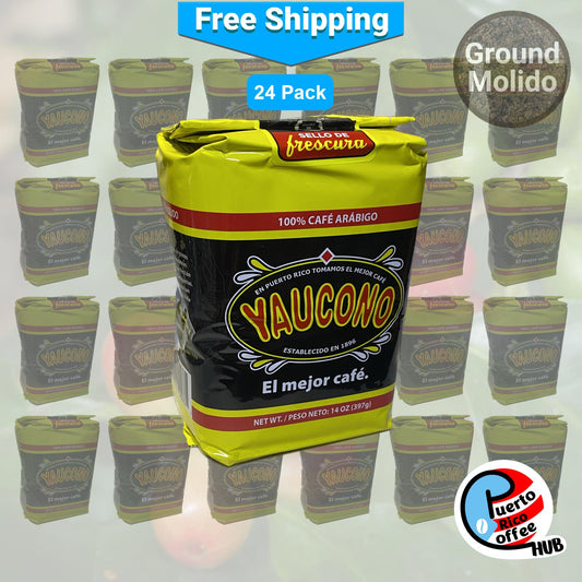 Café Yaucono Café molido puertorriqueño, paquetes de 14 oz a granel